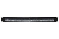Connetto - 1u zwarte beschermkap met borstel voor 19" rackkasten