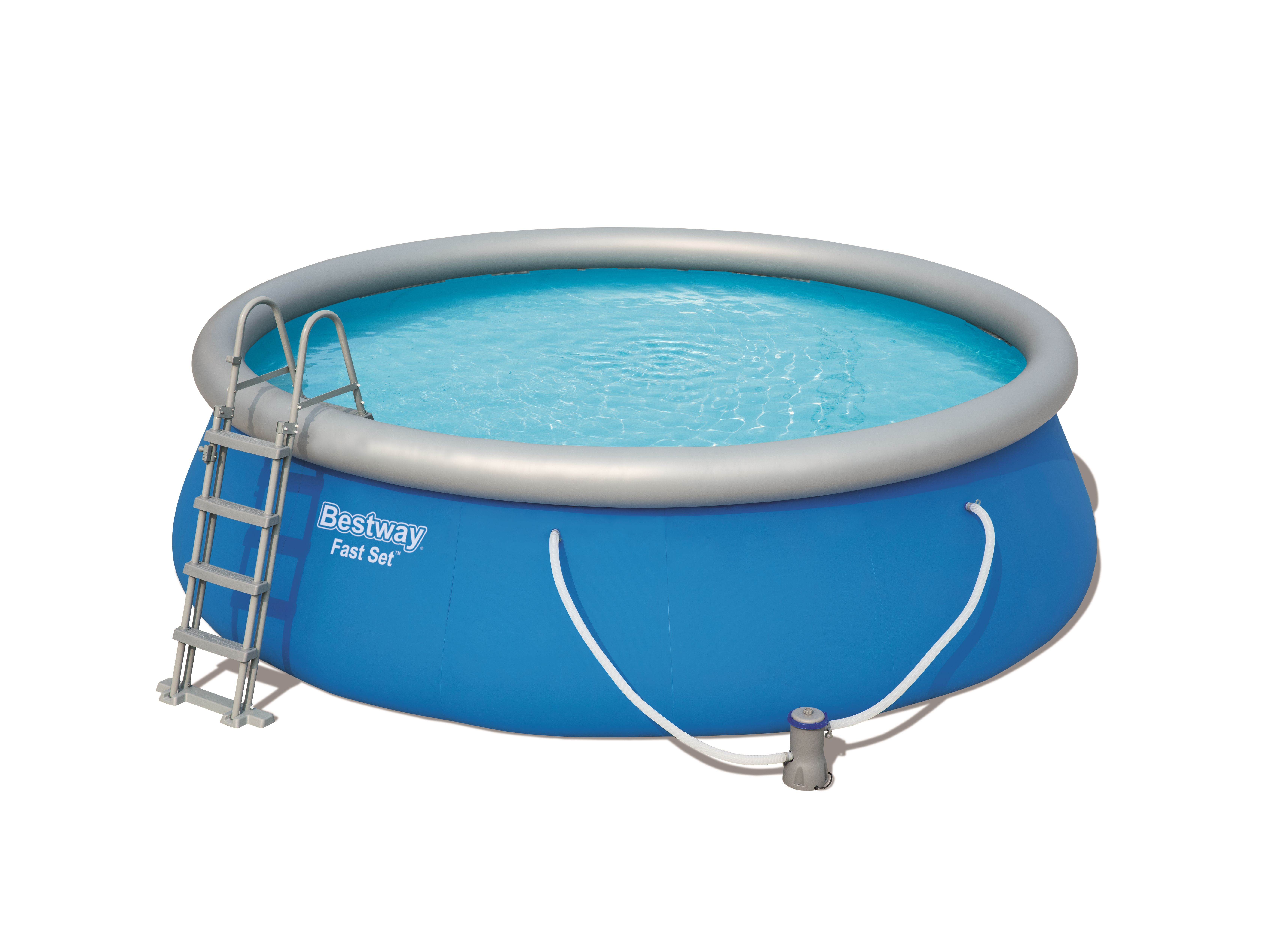 Bestway Fast Set Zwembad rond 457x122 cm - Blauw - PVC - 57289