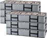 Merkloos 90 liter onderbedopbergdoos met deksel - 6 stuks - Grijs