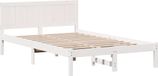 vidaXL Bedframe Massief Grenenhout Wit 140 x 190 cm