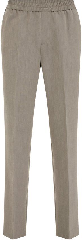 WE Fashion Heren straight leg pantalon met elastieken band
