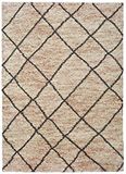 ECCOX - Hoogpolig tapijt Caire van polypropyleen met jute basis - zacht en zeer sterk tapijt - entreemat, woonkamer, eetkamer, slaapkamer, kleedkamer - beige (160 x 230 cm)