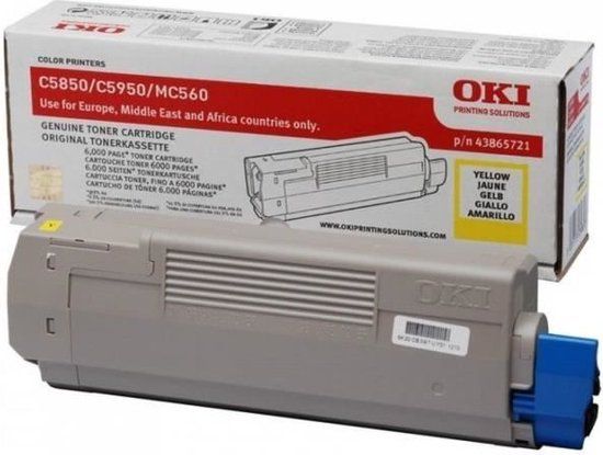 Oki 43865721 Toner Cartridge Geel