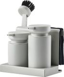 Zone Denmark DIISH Afwasset met duo zeepdispenser voor afwasmiddel en handzeep - Warm Grey
