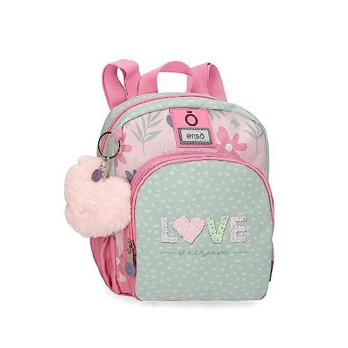 Enso Love Ice Cream kleine rugzak, groen, 19 x 23 x 8 cm, polyester, 3,5 l