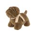 furn. Buddy Bulldog Deurstop - Nepbont nieuwigheid hond verzwaarde deurstopper (bruin - 16x30x23cm)