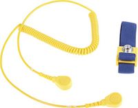 ESD Armband verstelbaar met kabel, eenaderig, 10 mm drukknop, 1 MΩ, 1,8 m