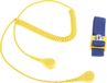 ESD Armband verstelbaar met kabel, eenaderig, 10 mm drukknop, 1 MΩ, 1,8 m