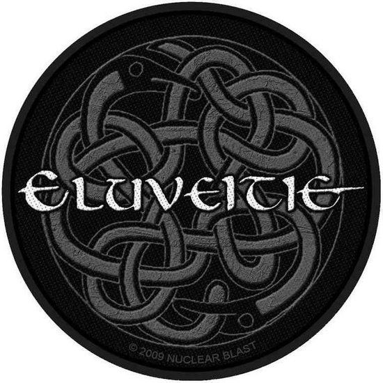 Eluveitie Eluveitie Logo Patch zwart-grijs-wit Polyester