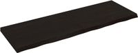 vidaXL Wastafelblad 180x60x(2-6) cm behandeld massief eikenhout donkerbruin