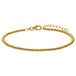 Lucardi - Dames Zilveren goldplated armband - Armband - 925 Zilver - Goudkleurig - 19 cm