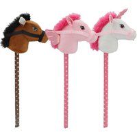Pluchiez Stokpaardje Pluche 70 cm 3 Assorti Paard