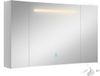 Vicco Badkamerspiegelkast Curved, Wit, 100 x 60 cm