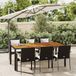 Prolenta Maison Exclusive Tuinset voor buiten, 7-delig, met kussens, zwart, van polyrotan