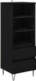 vidaXL Highboard Zwart Eiken 40 x 36 x 110 cm Bewerkt hout