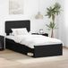 vidaXL Bedframe met hoofdeinde Zwart 100 x 200 cm Massief grenenhout