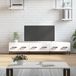 Maison Exclusive - Meuble TV, blanc, 150x36x30 cm, en panneaux de particules