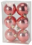 Cosy & Trendy Jolly Red - 6x boules de Noël rouges - plastique - D6 cm