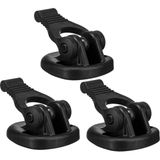 Manfrotto 565 Kit di 3 Piedini in Gomma con Doppio Puntale per Treppiede Video, Nero