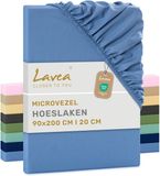 Lavea® Hoeslaken 90x200 cm Lichtblauw
