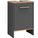 Vicco Karli Wastafelonderkast – 38.2 x 57 cm met de deur Antraciet/gouden eik