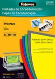 Fellowes 5100601 - Omslag voor boekomslag van pvc, ondoorzichtig, A4 A4 grijs