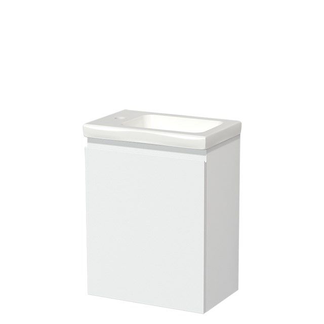 Maxaro Modulo - Toiletmeubel - 40 cm - Mat Wit - Keramiek Wastafel