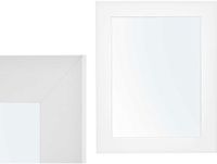 Giftdecor Wandspiegel Verona - wit - mdf frame - brede lijst - 38 x 48 cm