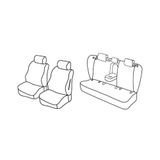 Set Toyota Superior stoelhoezen set grijs/zwart geschikt voor Toyota Avensis 4p (04/09>03/19)