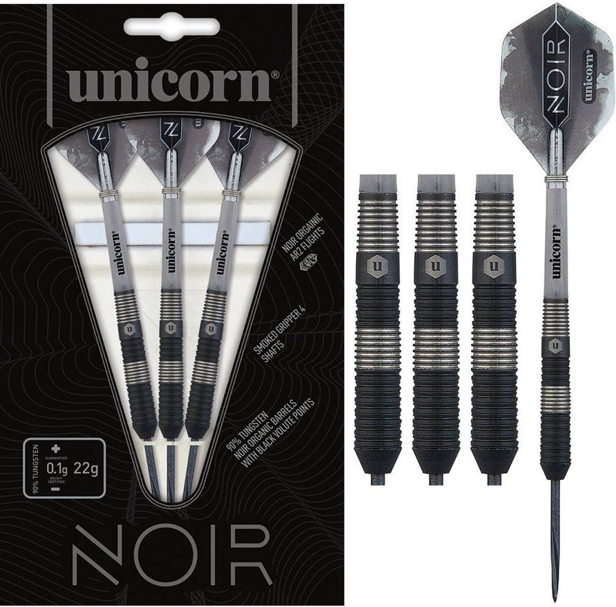 Unicorn Noir Shape 3 90% - Dartpijlen - 22 Gram