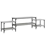 vidaXL TV-meubel 197x35x52 cm bewerkt hout grijs sonoma eikenkleurig