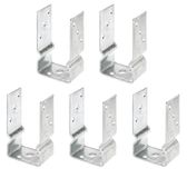 GAH-Alberts Alberts 215392 U-paalhouder | om op te schroeven of om in beton te gieten | thermisch verzinkt | vrije breedte 81 mm | set van 5