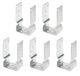 GAH-Alberts Alberts 215392 U-paalhouder | om op te schroeven of om in beton te gieten | thermisch verzinkt | vrije breedte 81 mm | set van 5