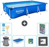 Bestway Rechthoekig Steel Pro Zwembad - 300 x 201 x 66 cm - Blauw