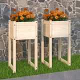 Maison Exclusive - Jardinières, 2 pièces, 40x40x81 cm, bois massif, pin