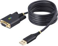 StarTech.com 2m USB naar Null Modem Adapter/Converter Kabel, COM Retention, FTDI, USB-A naar DB9 RS232, Verwisselbare DB9 Schroeven/Moeren, ESD Besherming, Windows/macOS/Linux