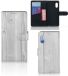 Samsung Xcover Pro Book Style Étui Bois Blanc