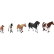 LUPILU® Figurines animaux, 5 pièces (chevaux)
