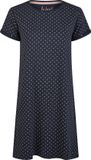 By Louise Essential Dames Nachthemd Korte Mouw AOP Blauw - Maat L