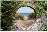 Merkloos / Sans marque GreatGardenPosters B.V. Tuinposter 60x40 cm - Doorkijk - Strand - Duin - Zomer