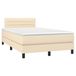 VidaXL Boxspringbed met matras, crème, 120x190 cm, gestoffeerd