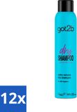 Schwarzkopf Got2B Droogshampoo - Fris en Fantastisch Volume - 200 ml - Voordeelverpakking - 12 stuks