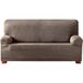 ECOMMERC3 Elastische jacquard-bankhoes, 2-zits, universele pasvorm en ademend, bruin, slijtvast, antislip design met elastische band