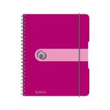 Herlitz 11293776 Spiraalblok A5 to go, 2-pack, houtvrij papier, 80 vellen, bessen