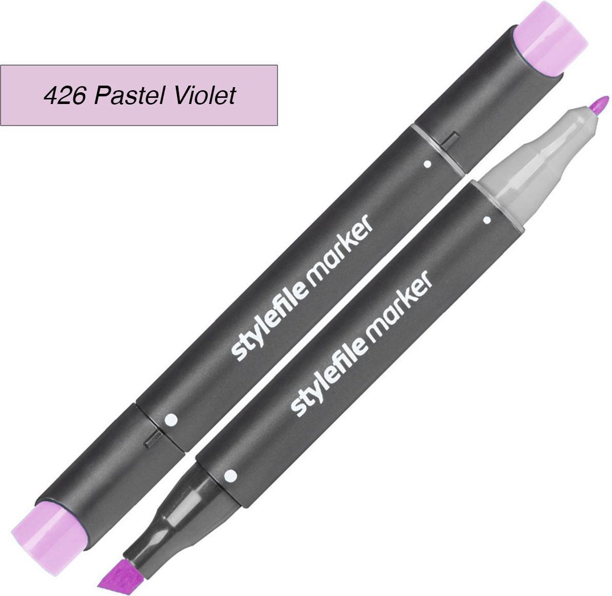 Stylefile Markers Stylefile Twin Marker - Pastel Violet - Deze hoge kwaliteit stift is ideaal voor designers, architecten, graffiti artiesten, cartoonisten, & ontwerp studenten