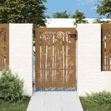 VidaXL Poort 85x150 cm bamboe-ontwerp cortenstaal