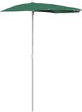 vidaXL - Half Parasol - 180x90 cm - Groen