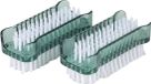Urban Living Set de 2 brosses à ongles - plastique - vert - 11 cm