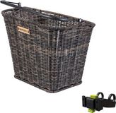 Basil Bremen Rattan Look Fietsmand KF - Voorop - Bruin
