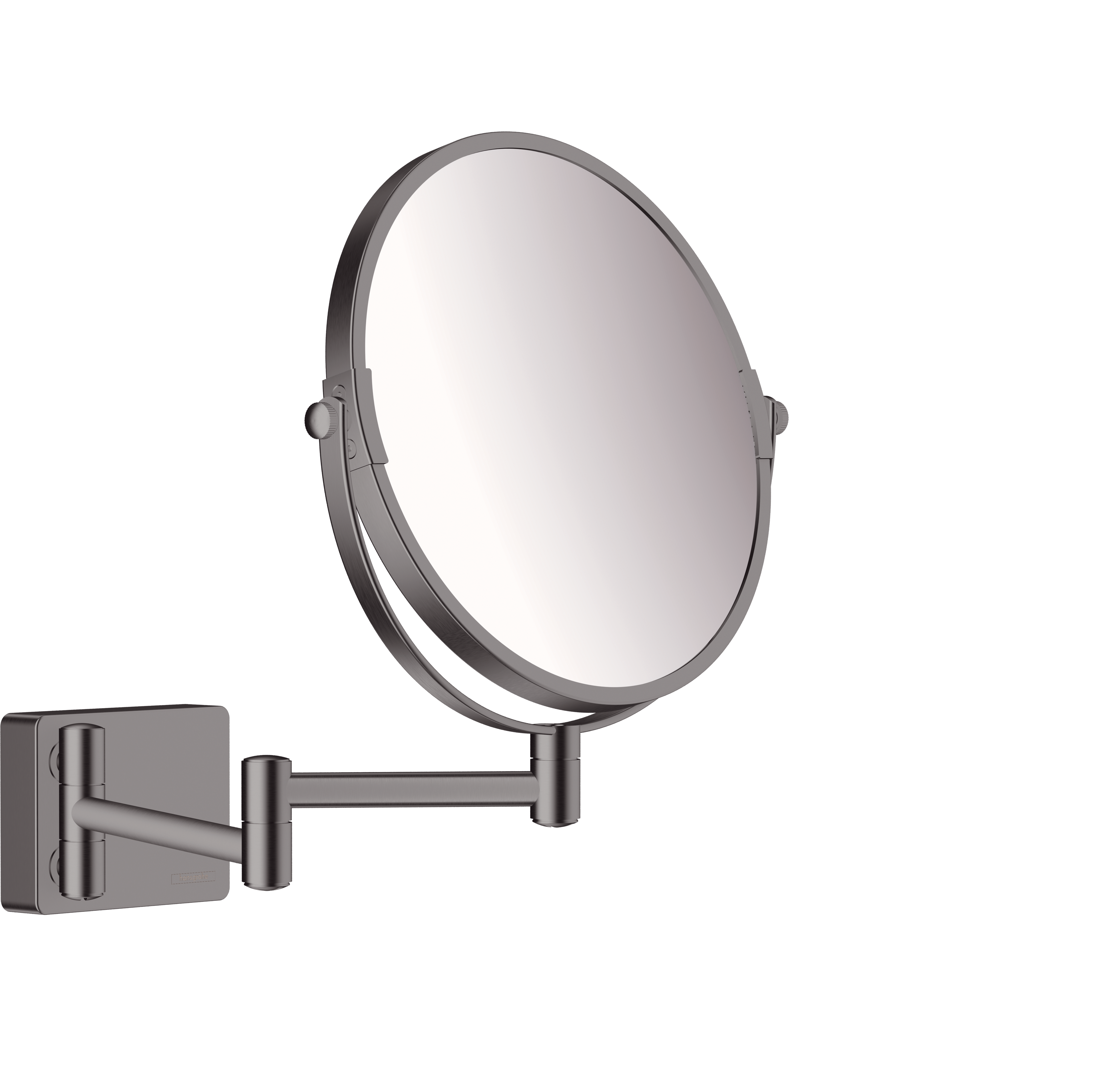 Hansgrohe Addstoris Make-up Spiegel - Geborsteld Zwart Chroom - Rond